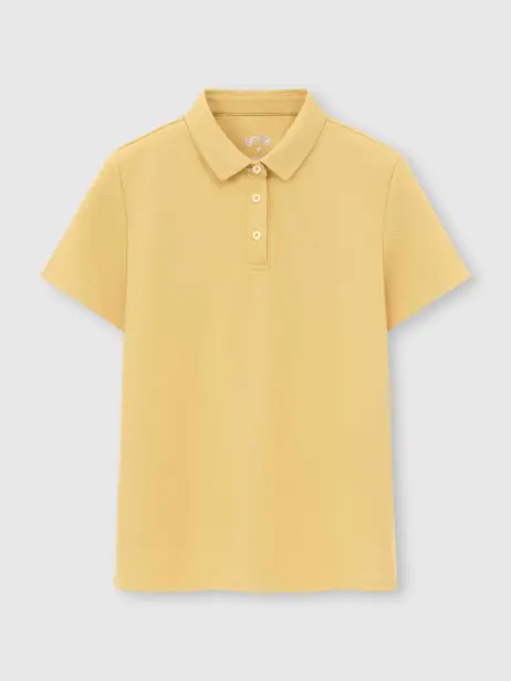 Áo Polo Nữ Regular Cổ Ép Có Xẻ Tà Khô Thoáng Giữ Phom