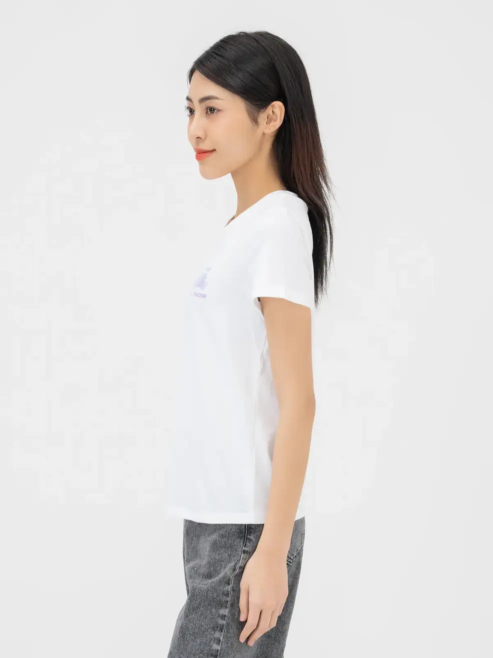 T-shirt Nữ In Gấu Heybear - Trắng 1 - S