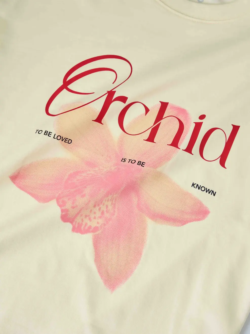 Áo Phông Nữ Phom Boxy In Orchid - Be 020 - S