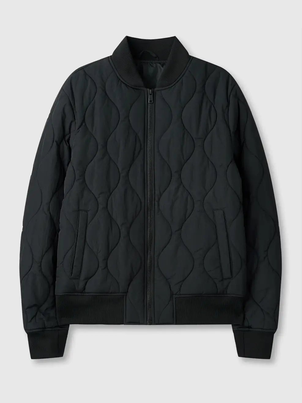 Áo Phao Bomber Nam Chần Sóng Kiểu - ĐEN 002 - M