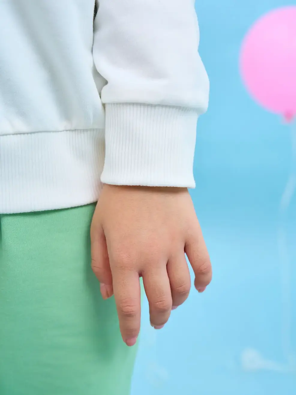 Bộ đồ trẻ em da cá in logo Yody - Trắng Xanh - 2