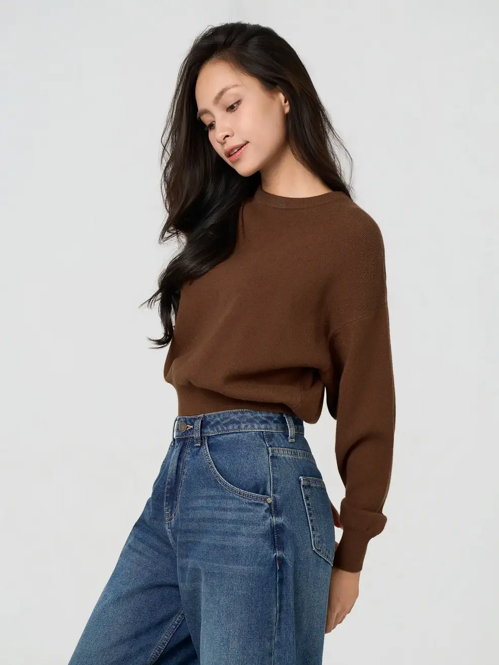 Áo Len Nữ Tay Raglan - Nâu 267 - S