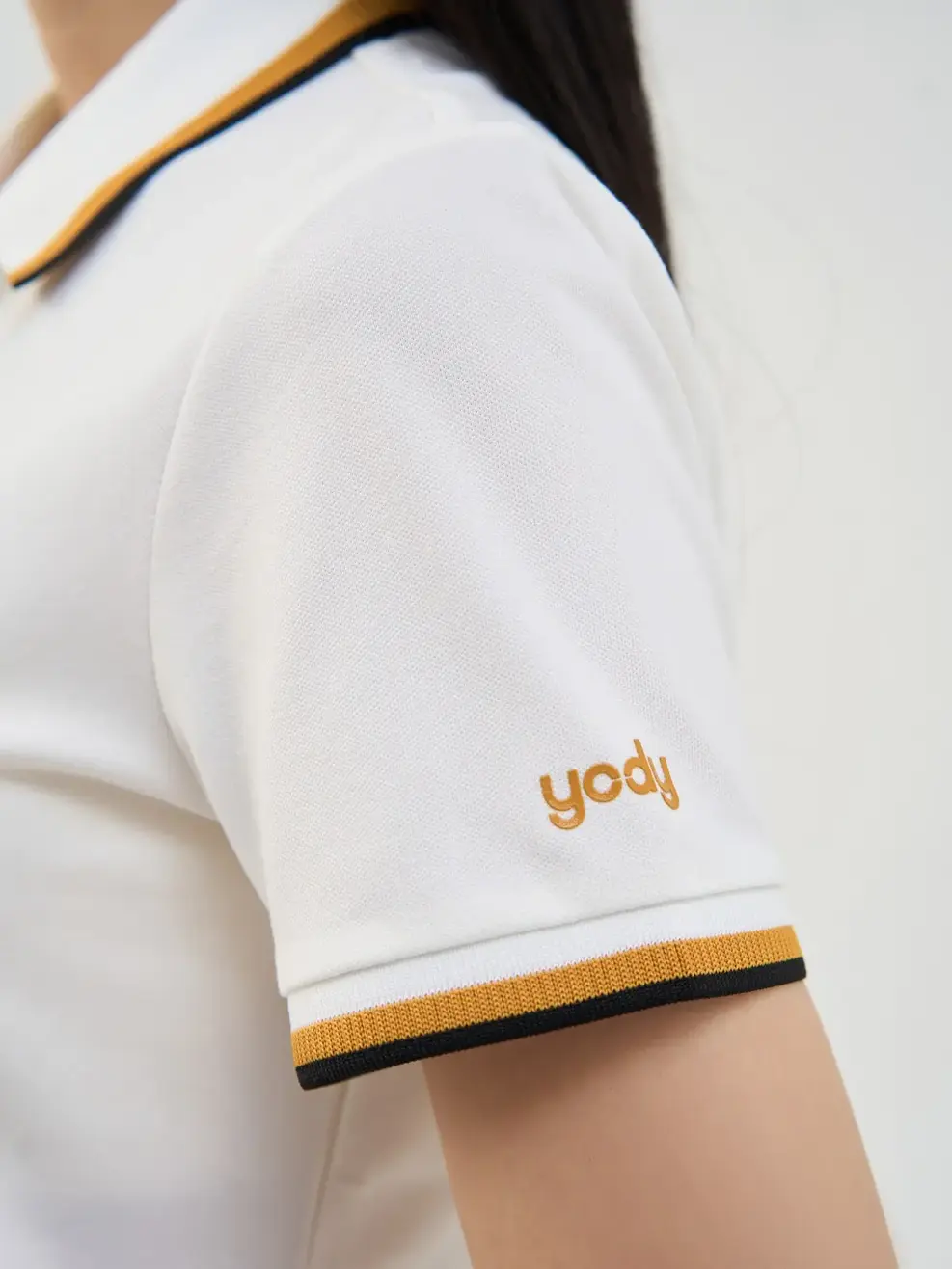 Áo Polo Nữ Mắt Chim Bo Hiệu Ứng Dệt Nổi - Trắng - S