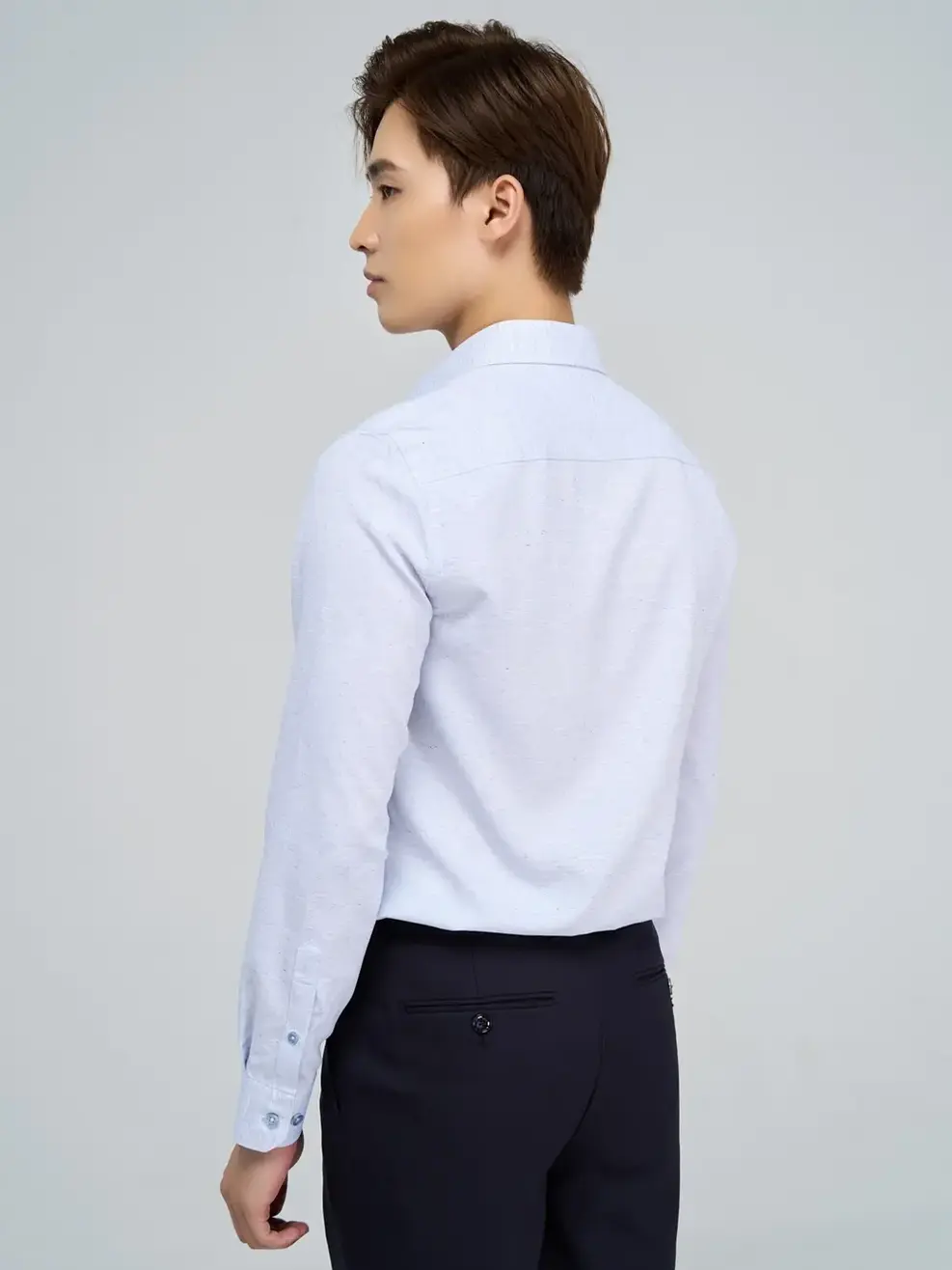 Sơ mi nam hàu dài tay - Xanh đậm - M