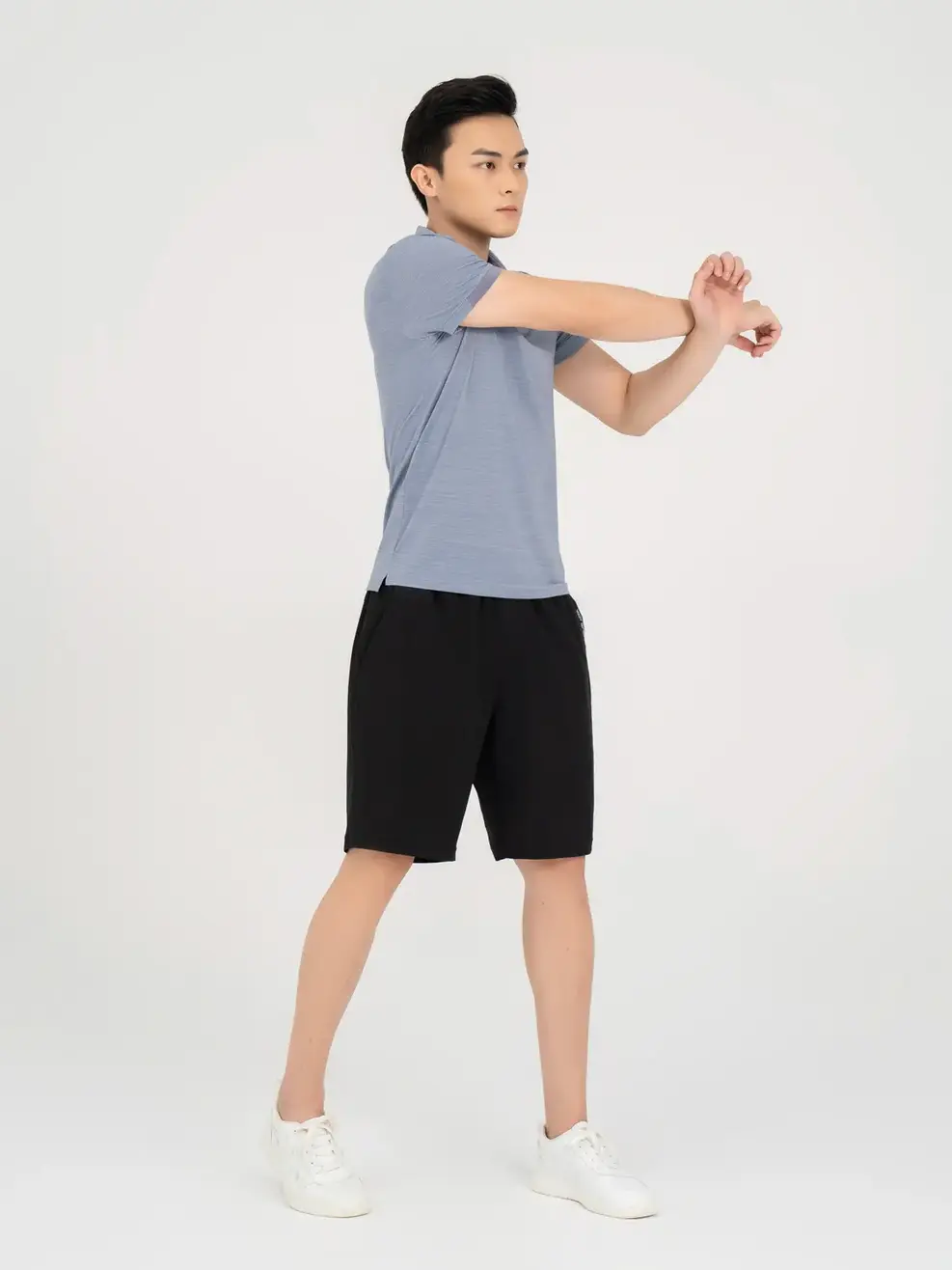 Polo thể thao in phản quang - Ghi - M