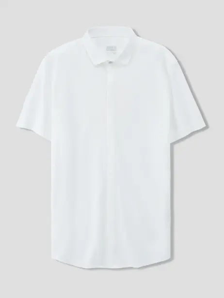 Áo Sơ Mi Nam Cộc Tay Knit Phối Nẹp