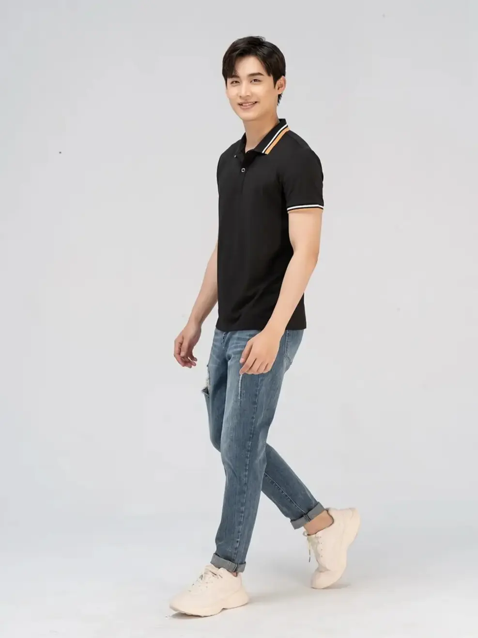 Polo phối bo 02 - Đen - M