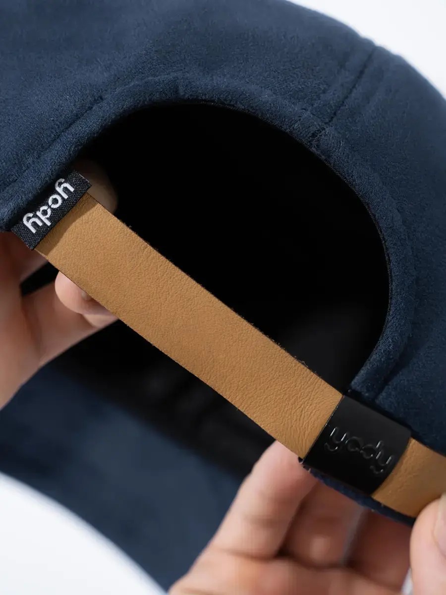 Mũ Nam Trơn Vải Da Lộn - Xanh đen