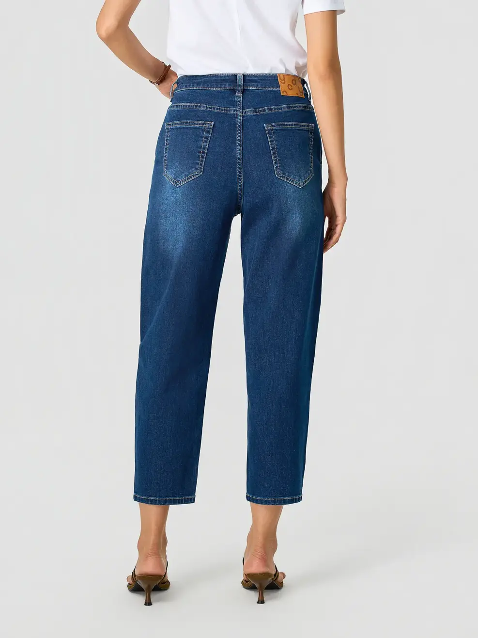 Quần Jeans Nữ Baggy Xếp Ly - Màu chàm 002 - 26