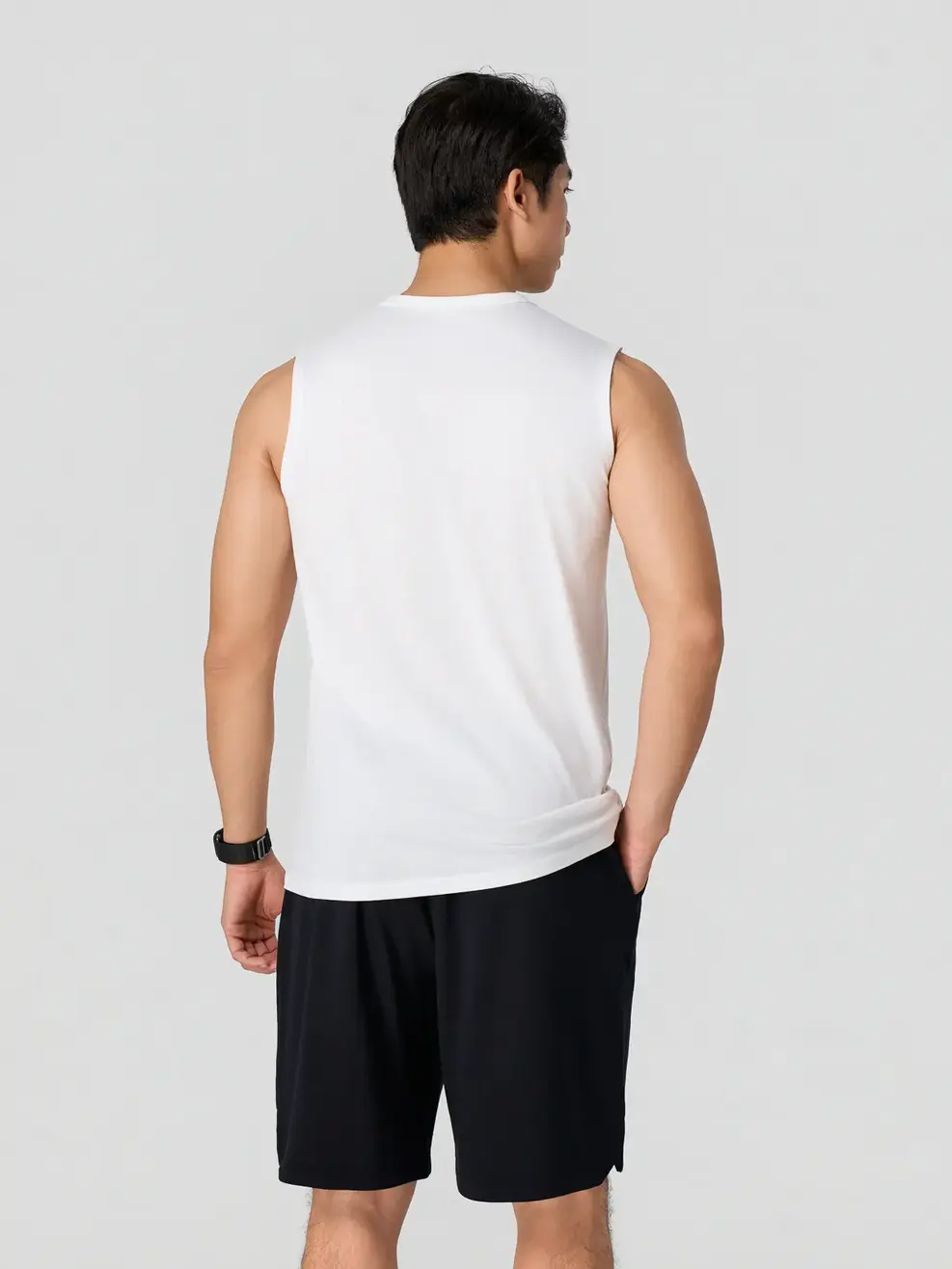 Áo Ba Lỗ Basic In Logo - Trắng 001 - M