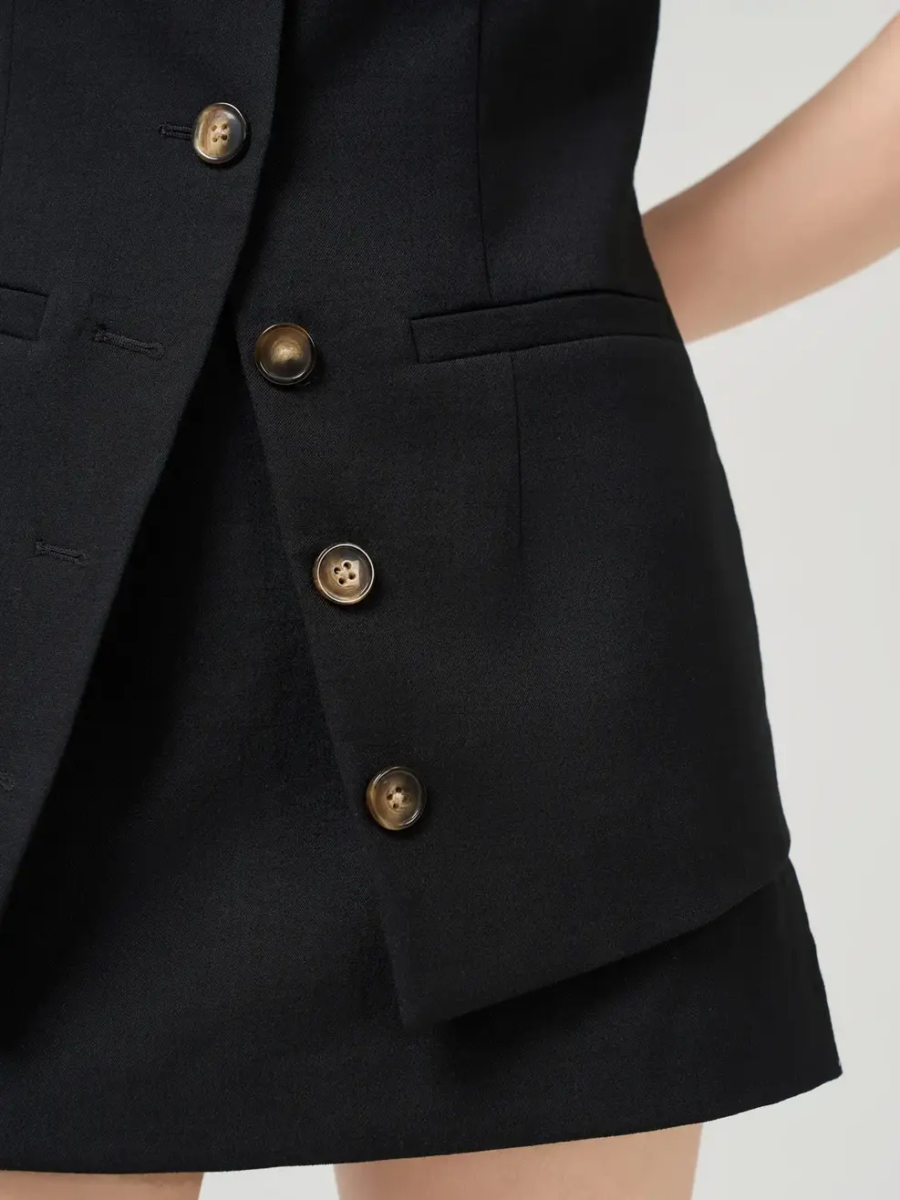 Bộ Đồ Vải Kẻ - ĐEN 02 - M