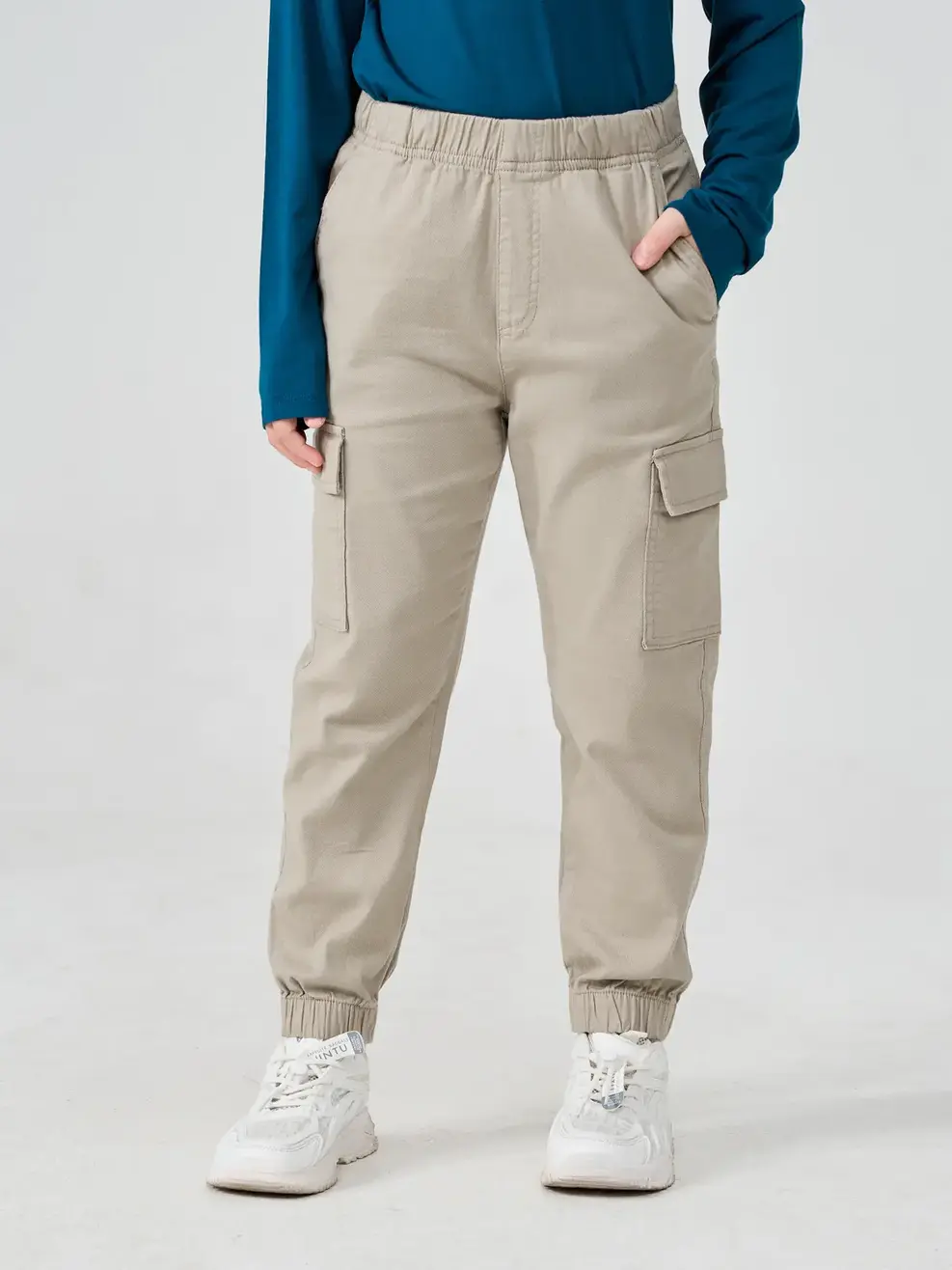 Quần Khaki Kid Nam Túi Hộp  - Be - 8