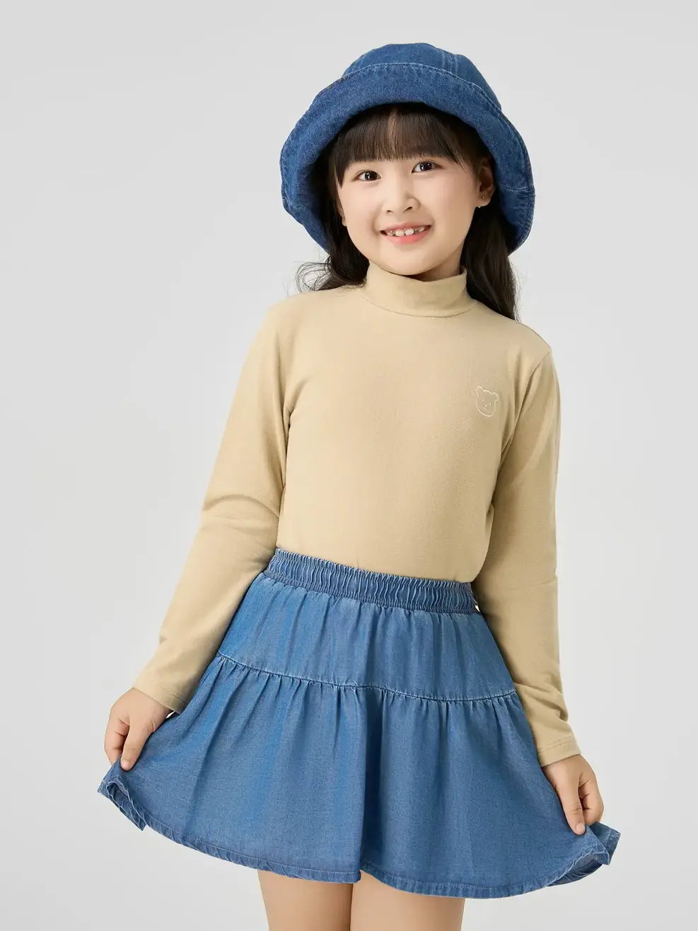 Áo Body Giữ Nhiệt Thêu Chú Gấu - Be 123 - 104