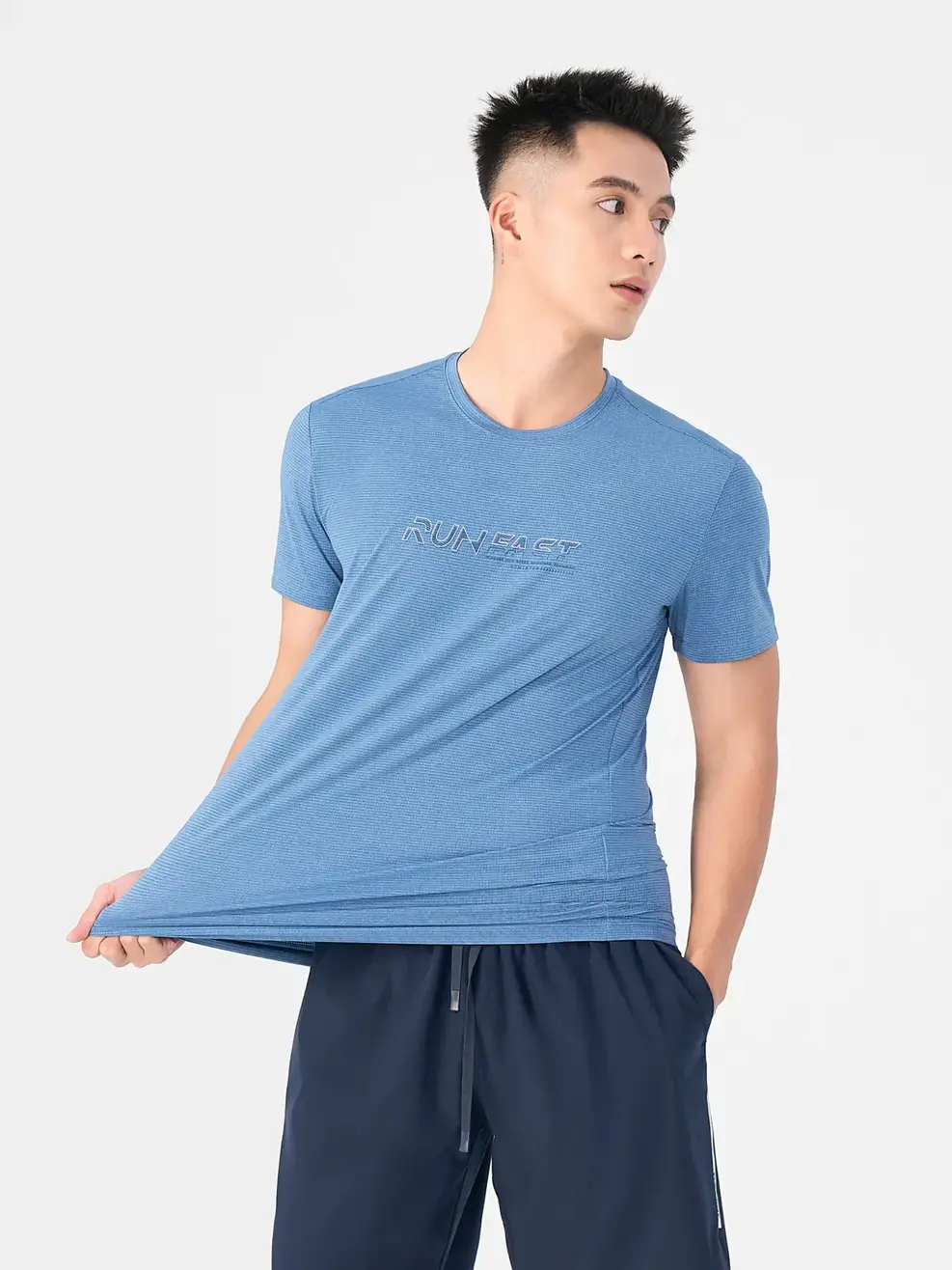 T-SHIRT THỂ THAO NAM RUN FAST - Xanh dương - 2XL