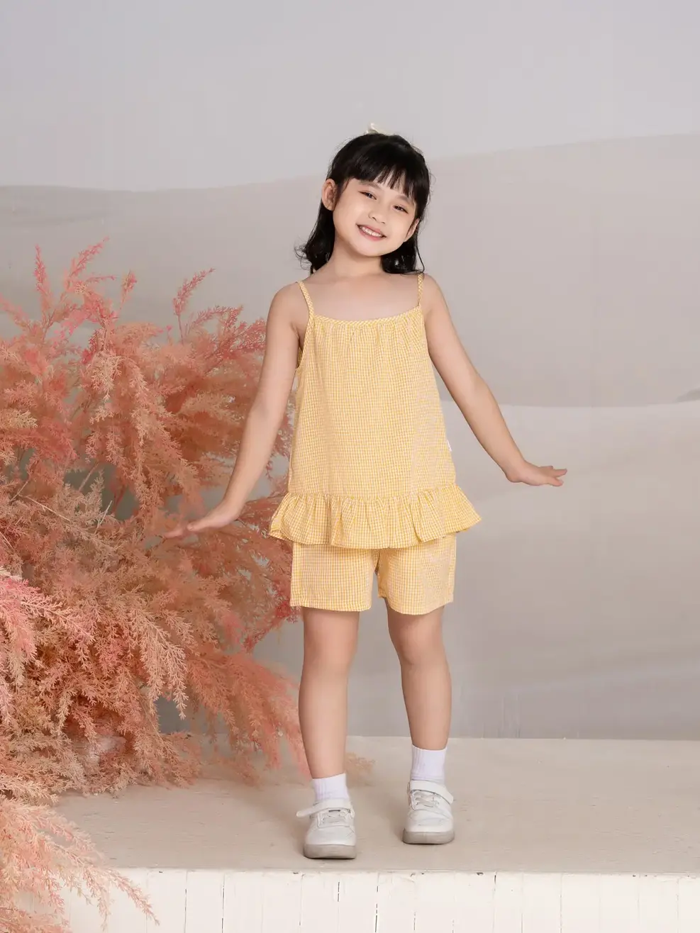 BỘ KID NỮ 2 DÂY - Kẻ vàng - 2