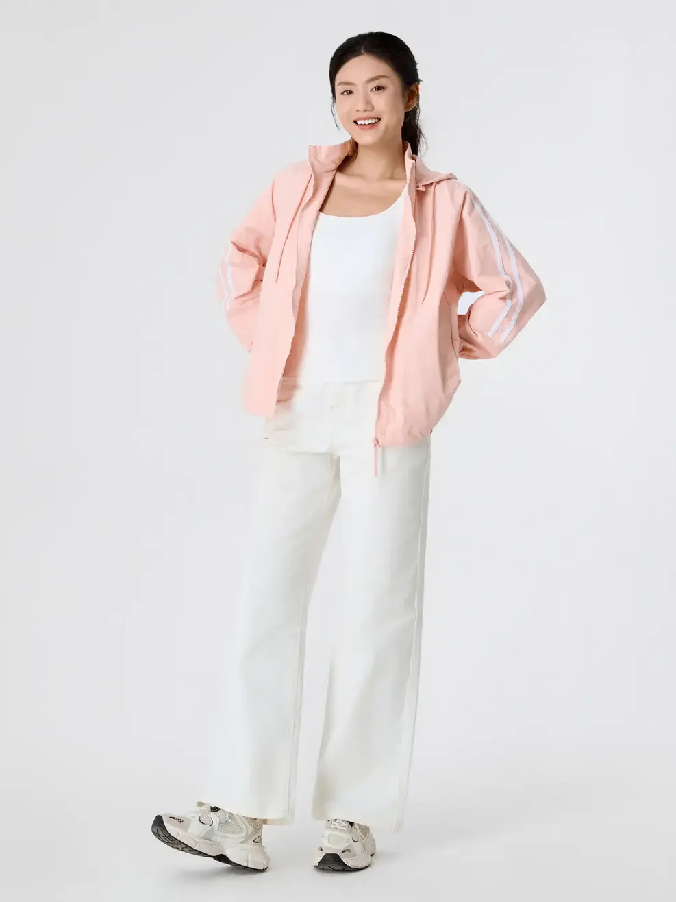 Áo Khoác Gió Nữ Dáng Rộng Phối Dây Dệt - hồng 047 - S
