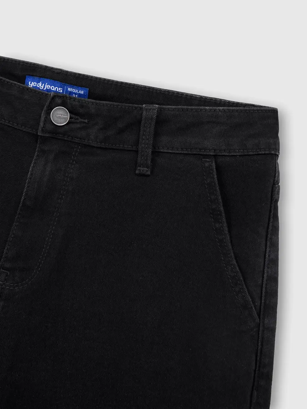 Quần Short Jeans Nam Regular Black Wash - Đen 011 - 28