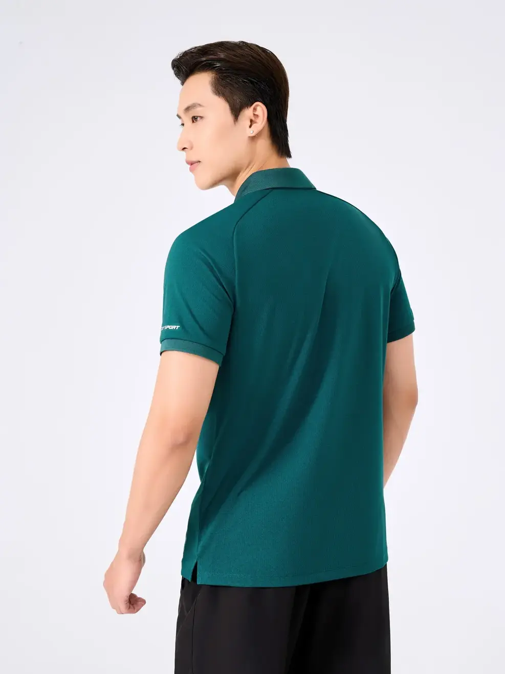 Polo Nam Yody Sport Tay Raglan Xẻ Tà - Xanh - M