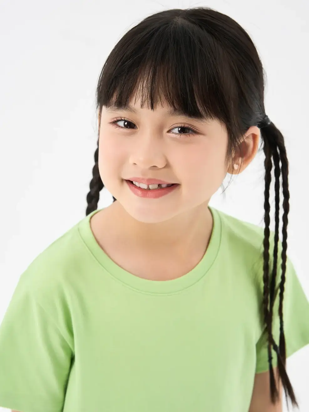 T-shirt Kid Bé Cơ Bản Cotton Usa - Xanh chuối - 2