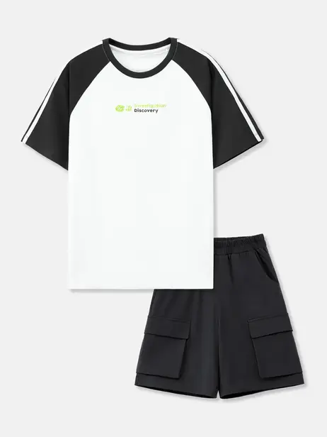 Bộ Đồ Áo Tay Raglan Mix Quần Túi Hộp