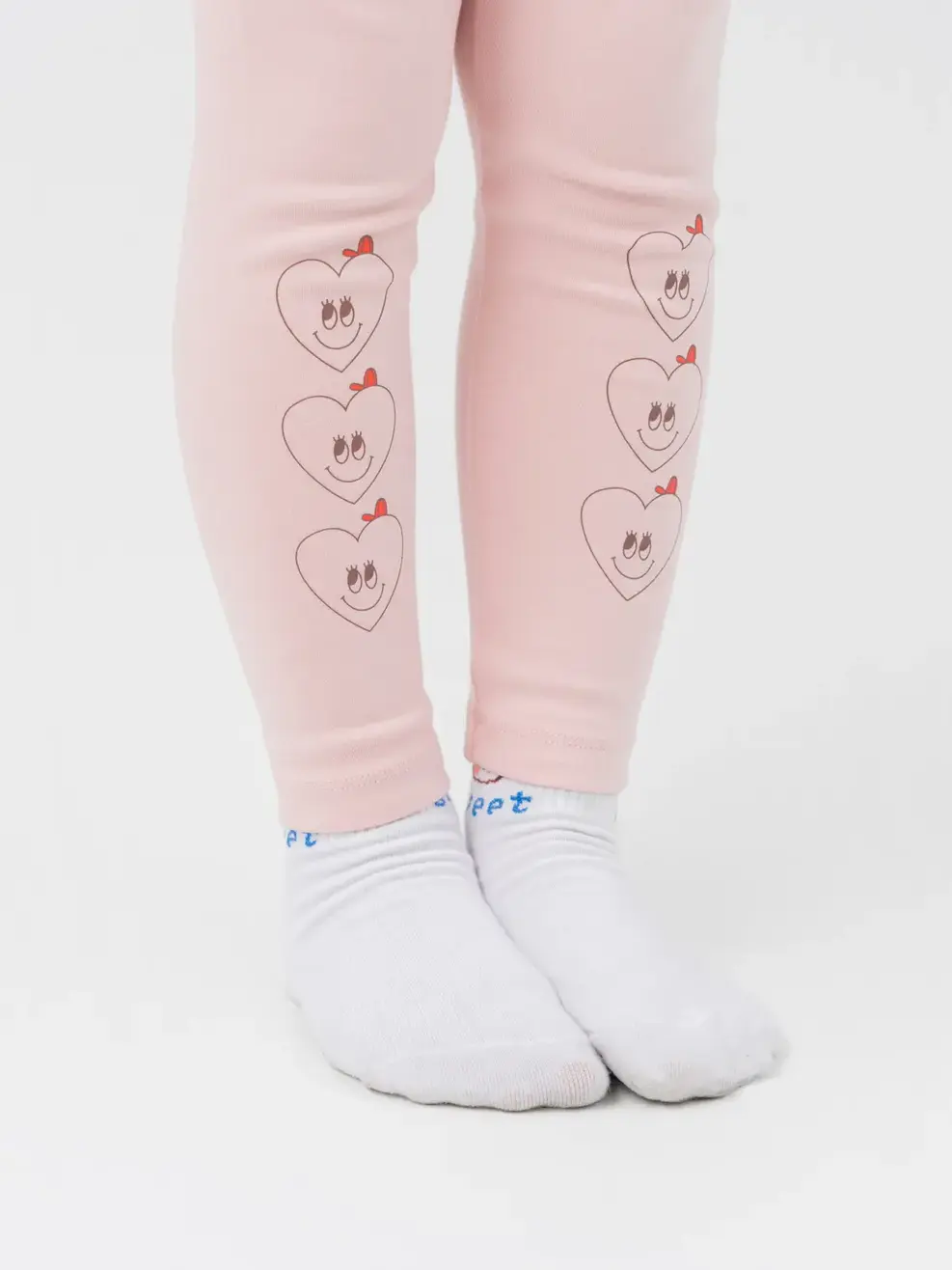 Quần Leging Bé Gái In Trái Tim - Hồng - 2