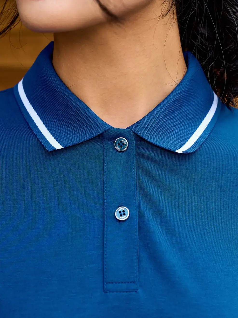 Áo Polo Nữ Softcool Pima Bo Kẻ - Xanh cổ vịt - S