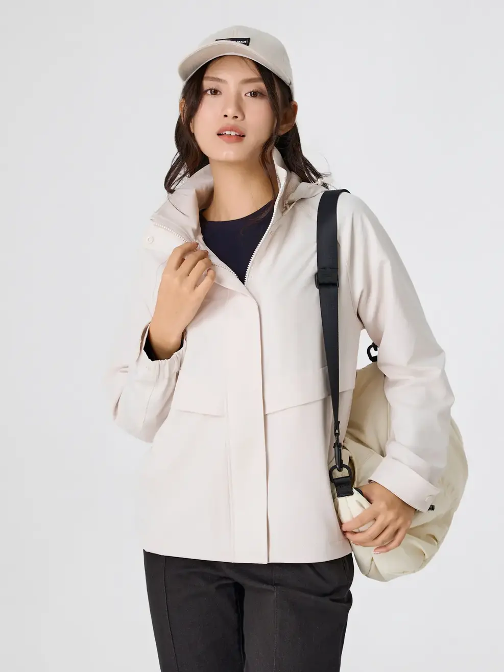 Áo Khoác Gió Nữ 4c Plus Dáng Suông - Xám 003 - S