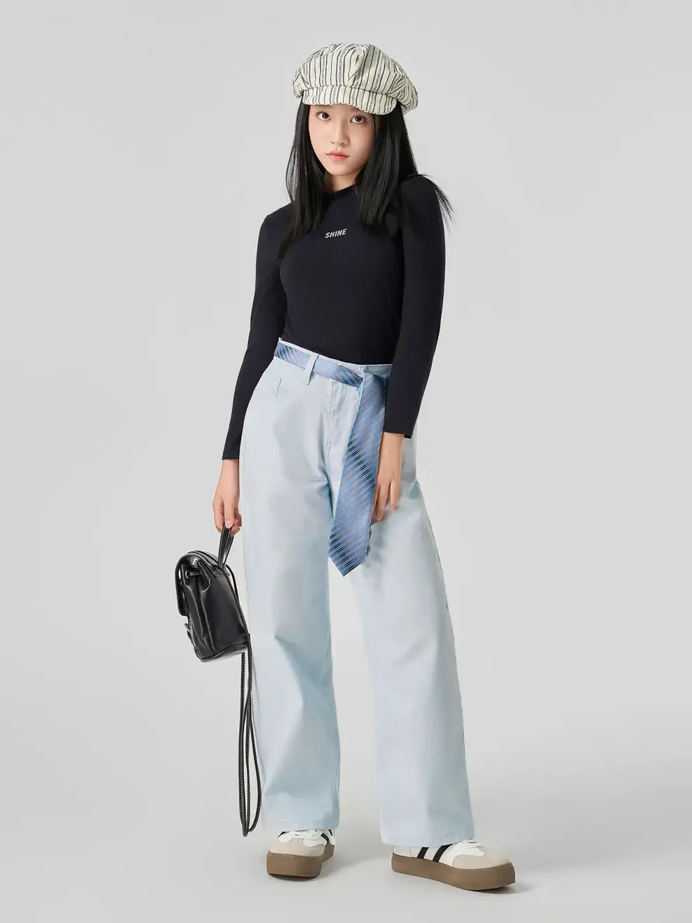 Áo Phông Dài Tay Cao Cổ - Đen 006 - 140