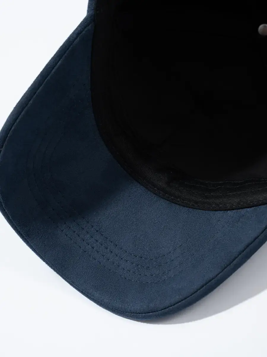 Mũ Nam Trơn Vải Da Lộn - Xanh đen
