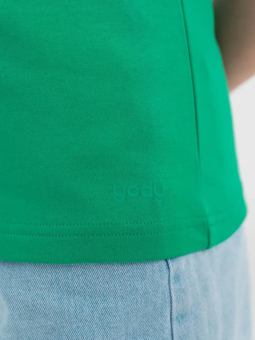 T-shirt Nữ Cơ Bản Cotton Double Face - Xanh Lá - S