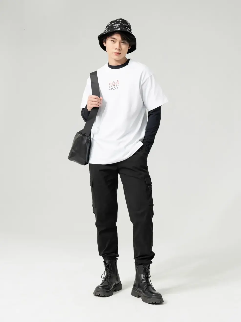 T-shirt Yoguu Thêu Logo Thân Trước - Trắng - 0