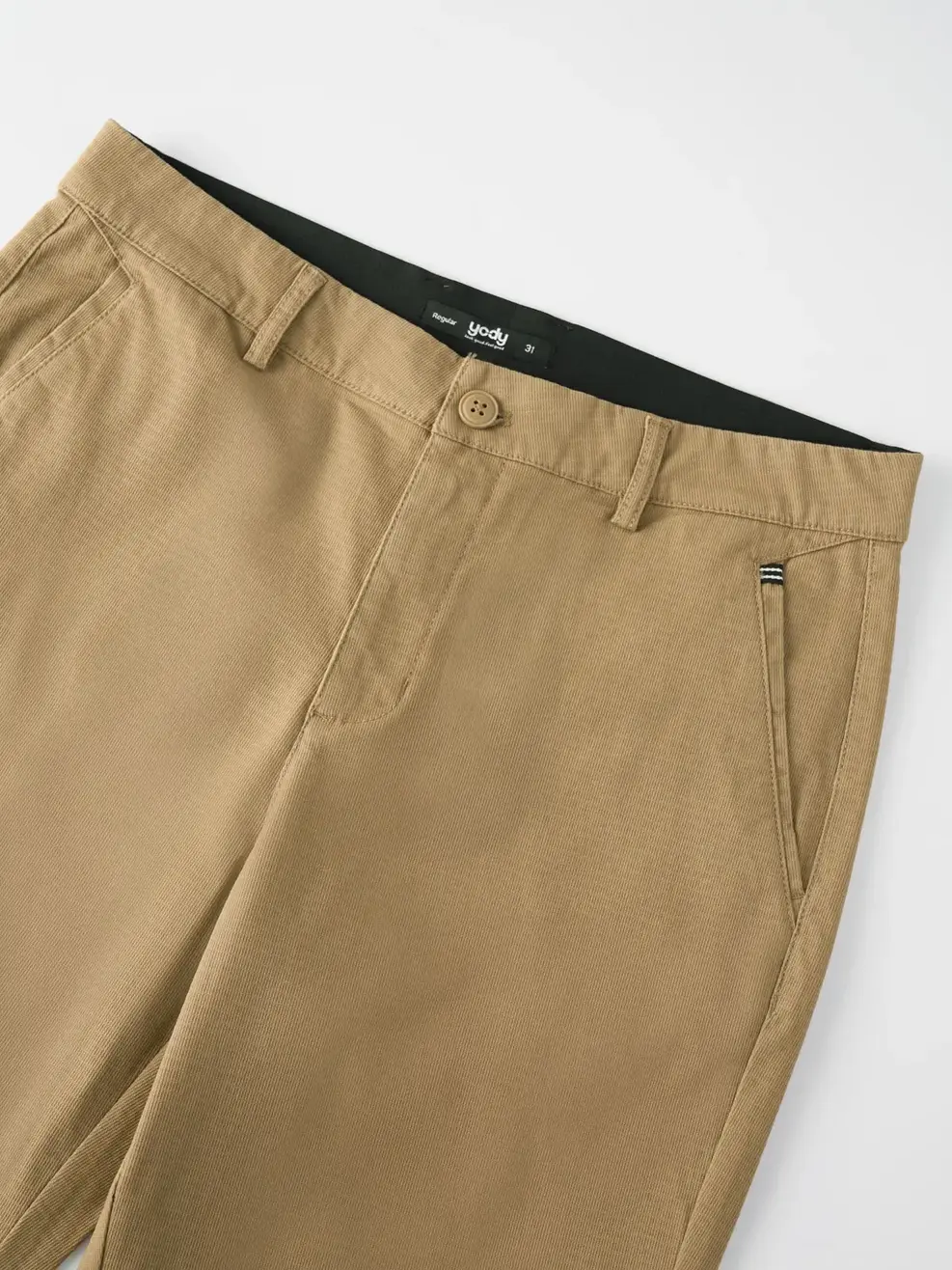 Quần Kaki Nam Phối Lé Túi - Nâu - 33