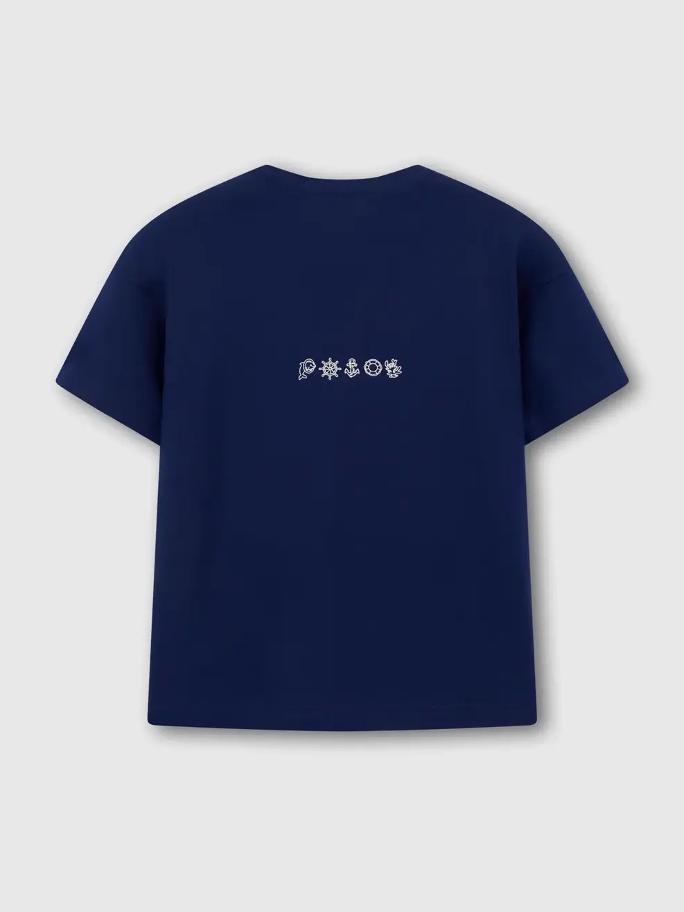 Áo Phông Nữ Relax Thêu Nautical - Tím Than 058 - XS