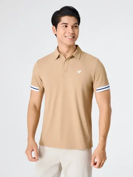 Áo Polo Nam Thể Thao Phối Bo Tay