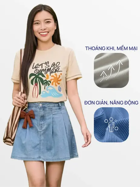 Áo Phông Nữ Let's Go Summer