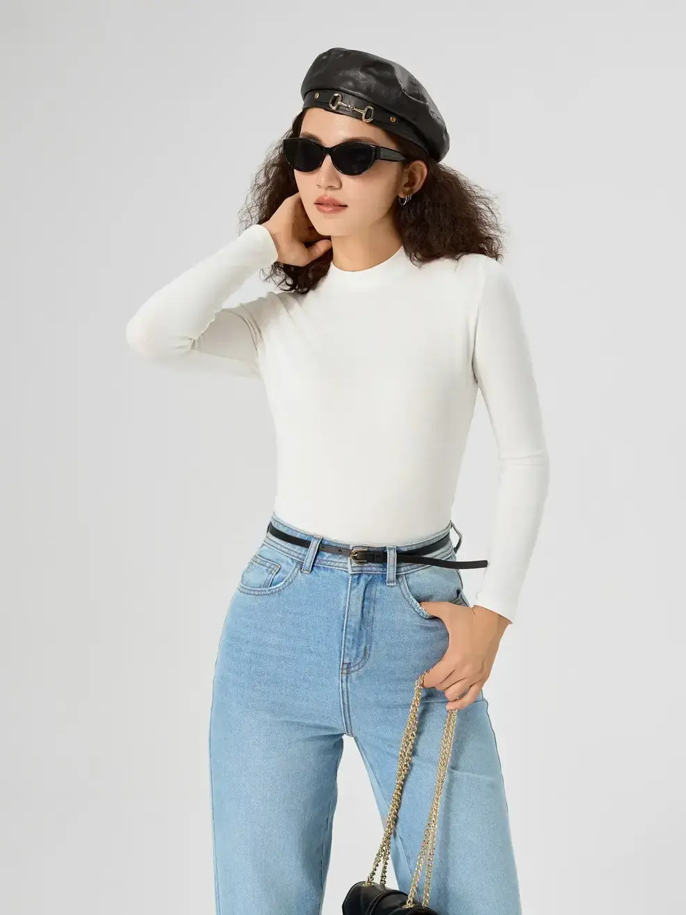 Áo Body Giữ Nhiệt Nữ Cổ 3cm(atn7007) - Trắng 001 - S