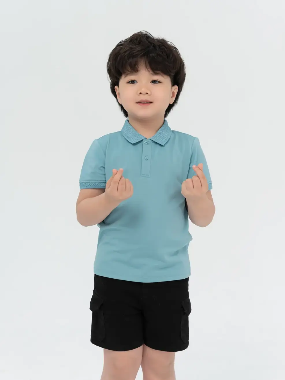 Polo kid coolmax bo dệt nổi - Xanh ngọc - 6