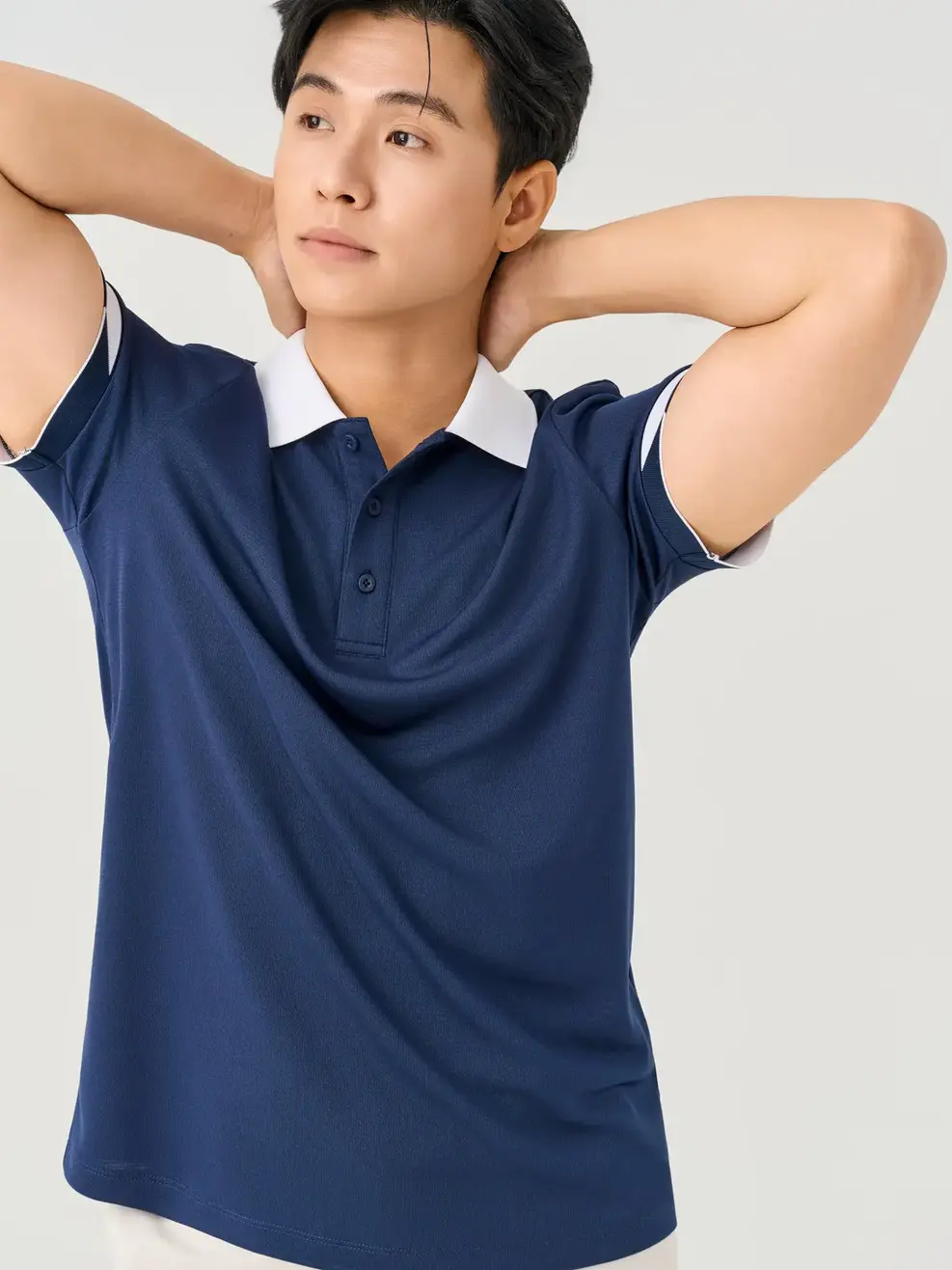 Áo Polo Nam Sport Phối Cổ - Navy 001 - M
