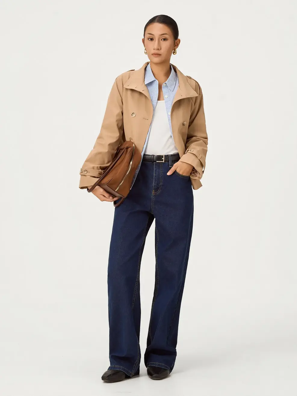 Áo Măng-tô TRENCH CASUAL - Màu nâu 020 - S