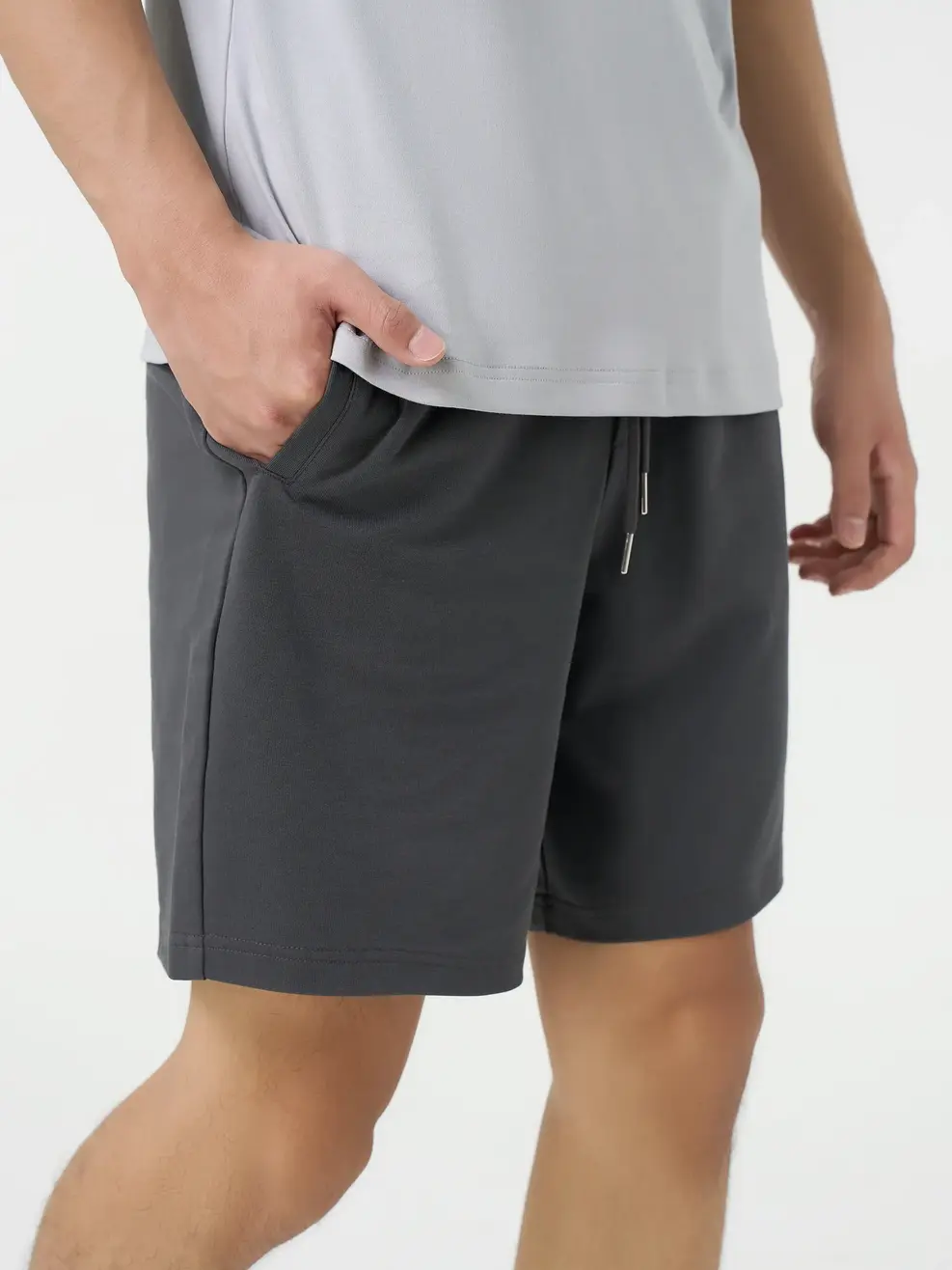Bộ Đồ Nam Can Phối Nách Lé Vai - Xám 001 - L