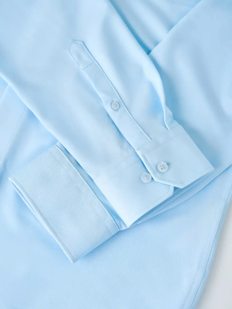 Áo Sơ-mi Nam Dài Tay Knit Túi Ngực - Xanh Da Trời 195 - XL