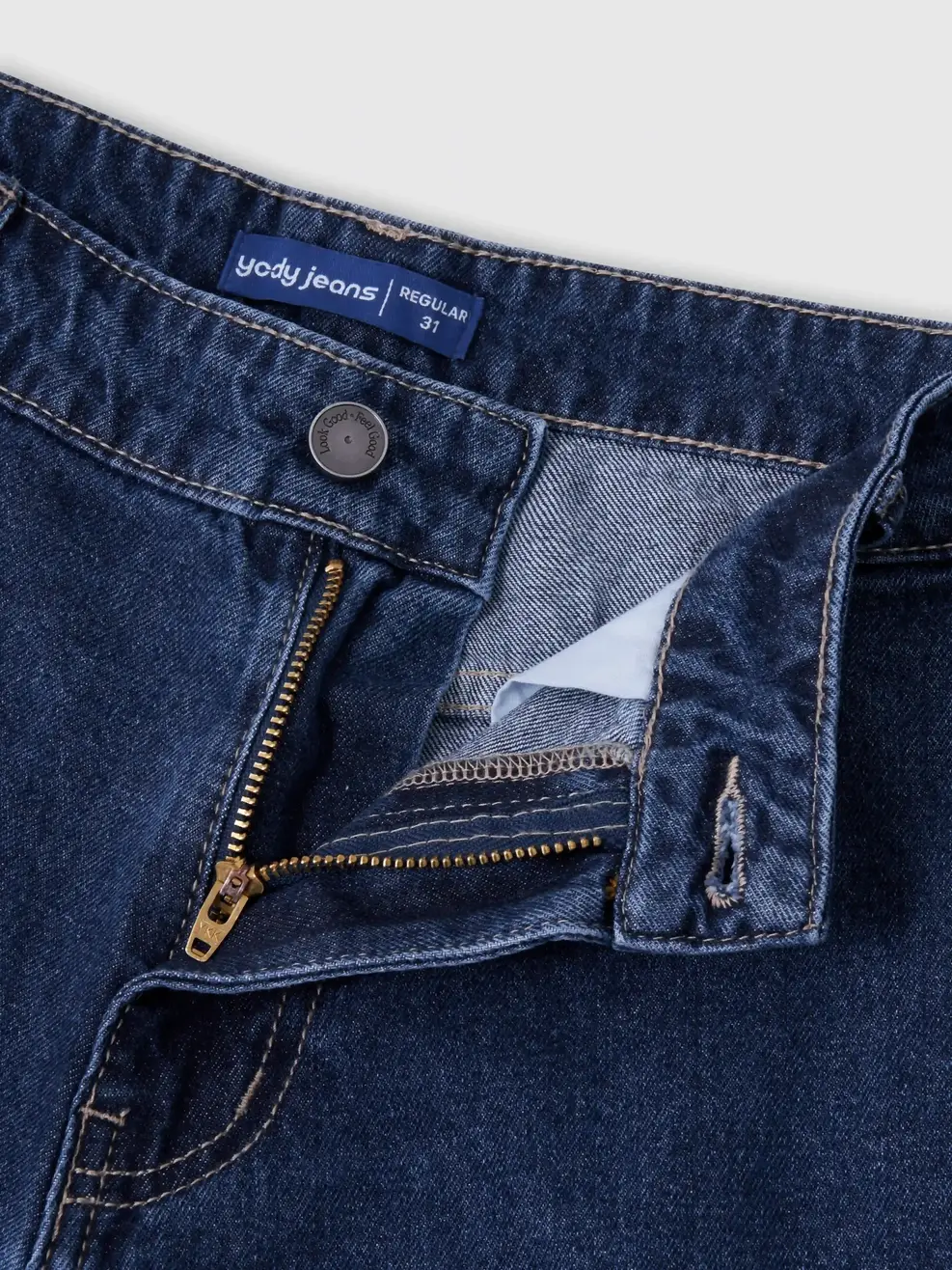 Quần Short Jeans Regular Indigo Túi chéo - Màu chàm 001 - 28