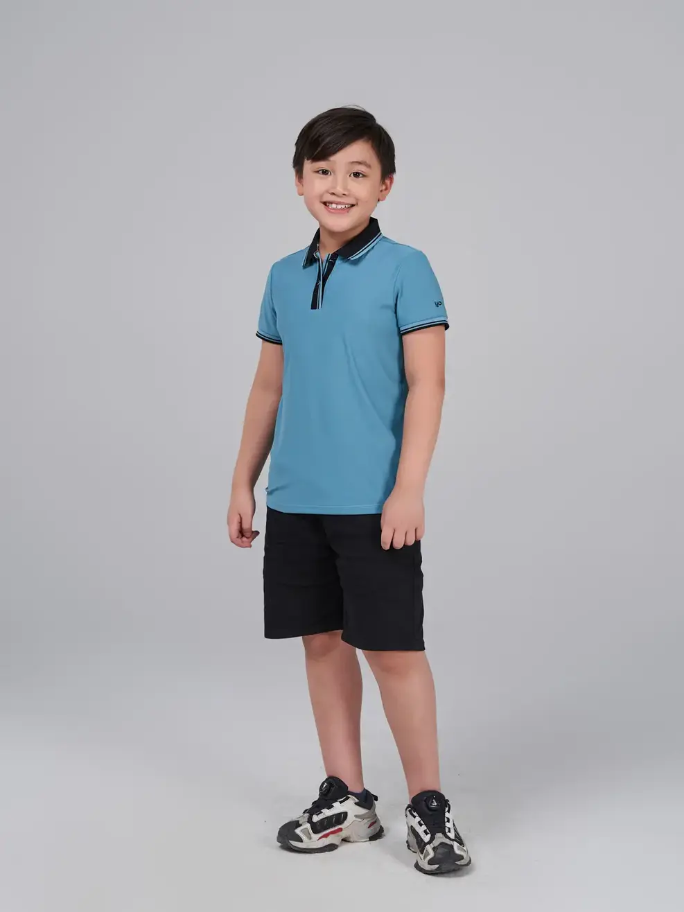 Áo Polo trẻ em Airycool nẹp bo - Xanh ngọc - 14