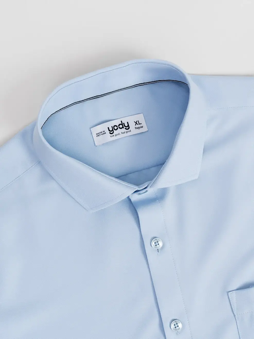 Sơ Mi Dài Tay Nam Cafe - Xanh nhạt - M