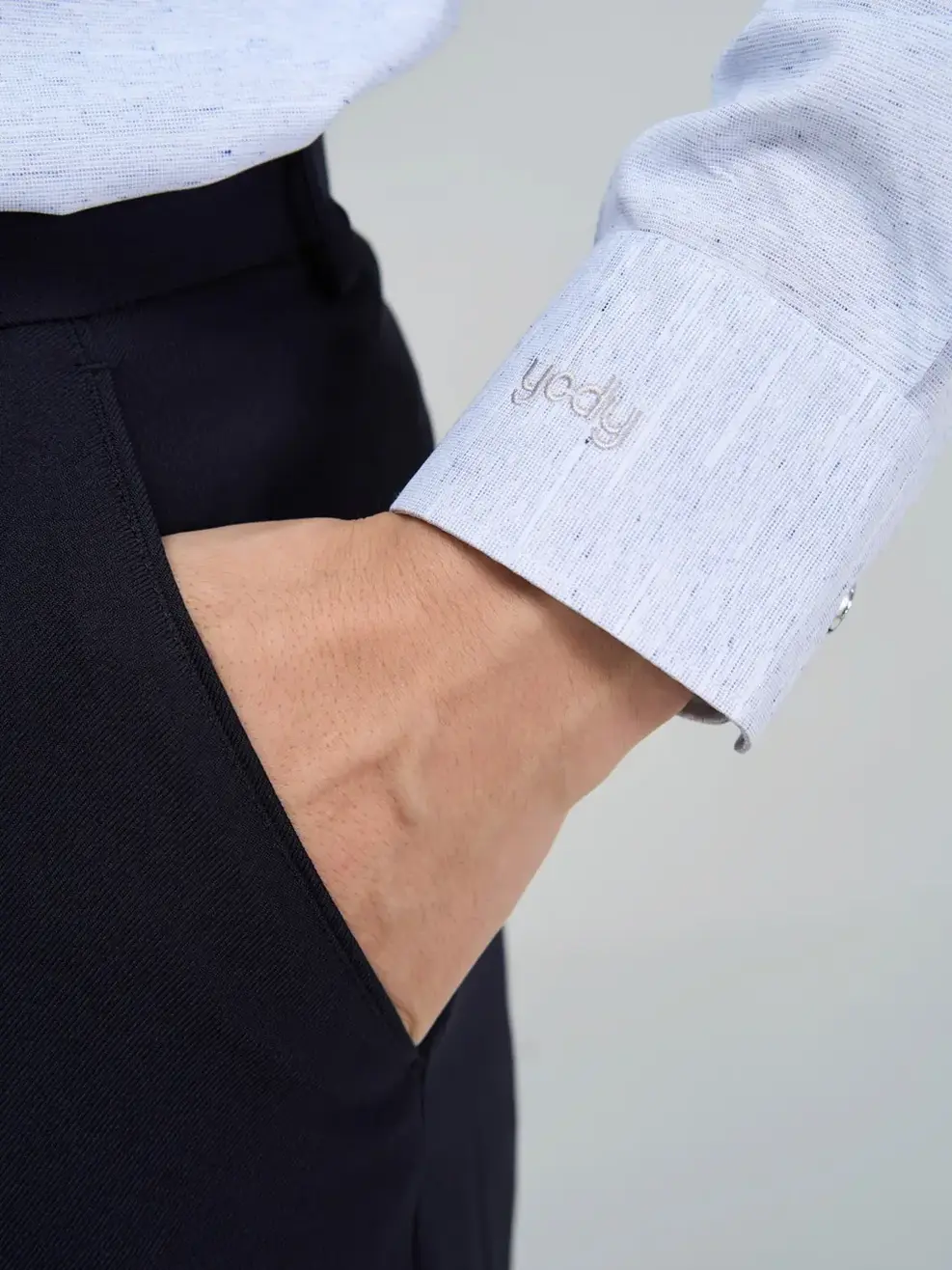 Sơ mi nam hàu dài tay - Xanh đậm - M