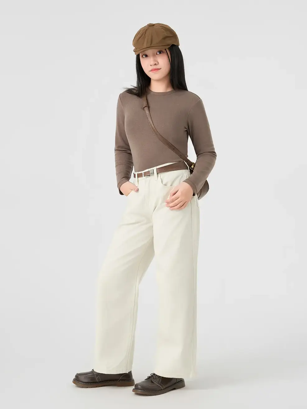 Áo Body Giữ Nhiệt Cổ Tròn Cơ Bản - Nâu 056 - 164