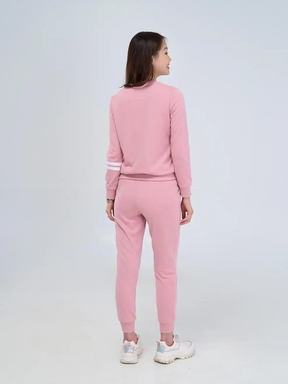 Bộ da cá phối bo - Hồng - L