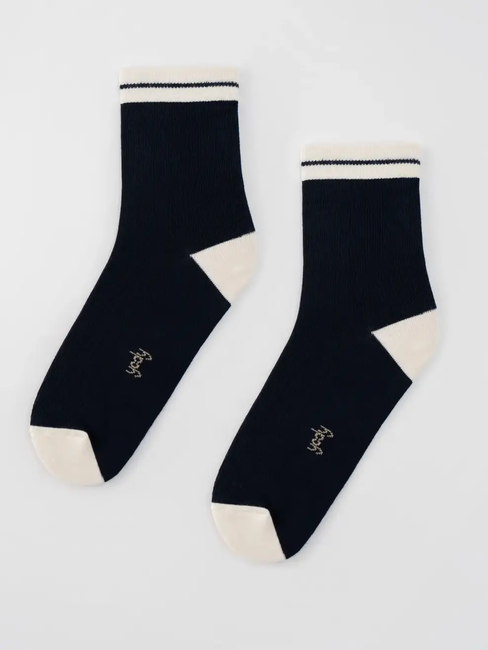 Tất Kid Cổ Cao Sọc Thể Thao Combo 2 - Navy 012 - 4-5