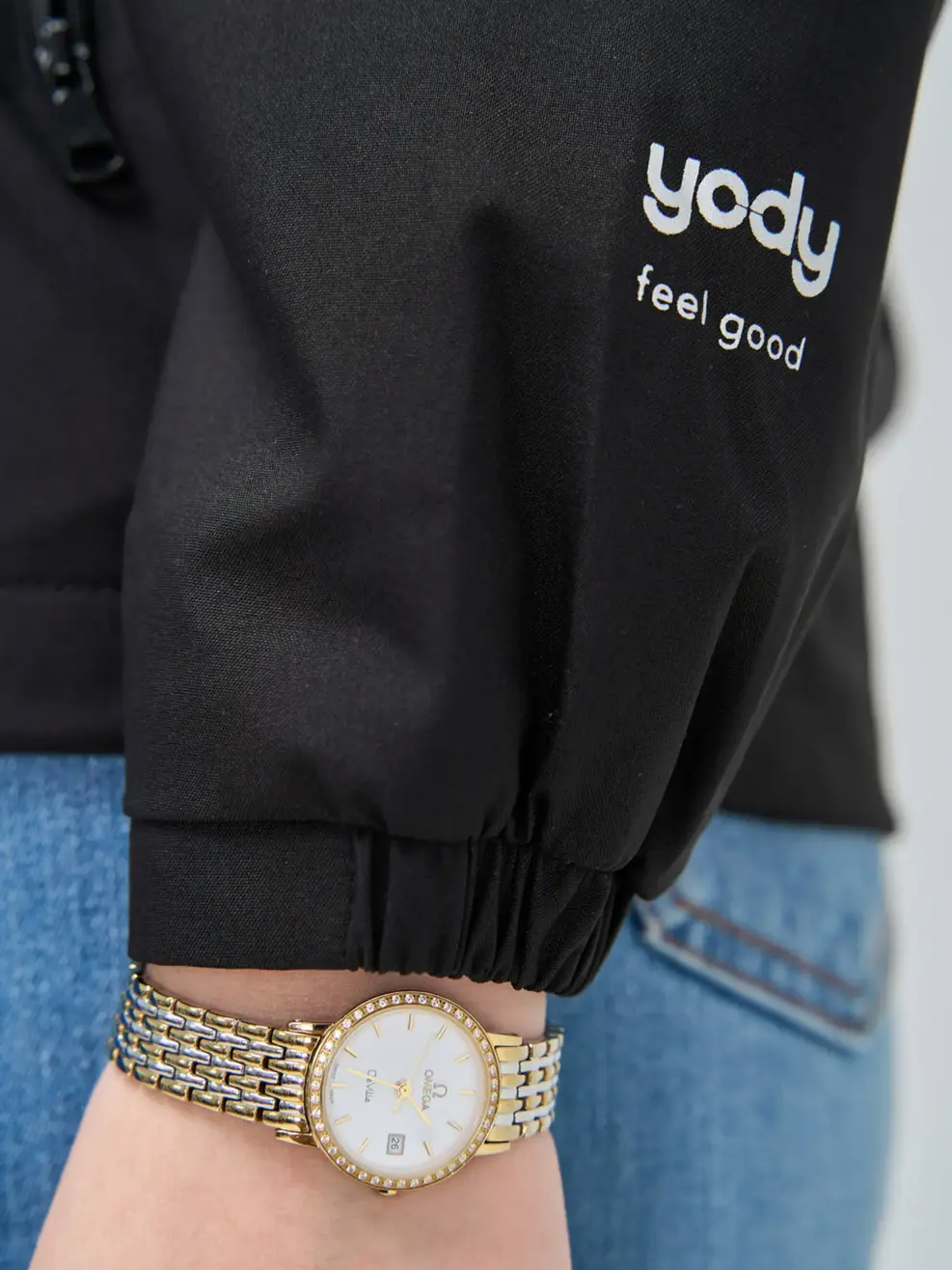 Áo khoác nữ phối lưng - Đen - XL