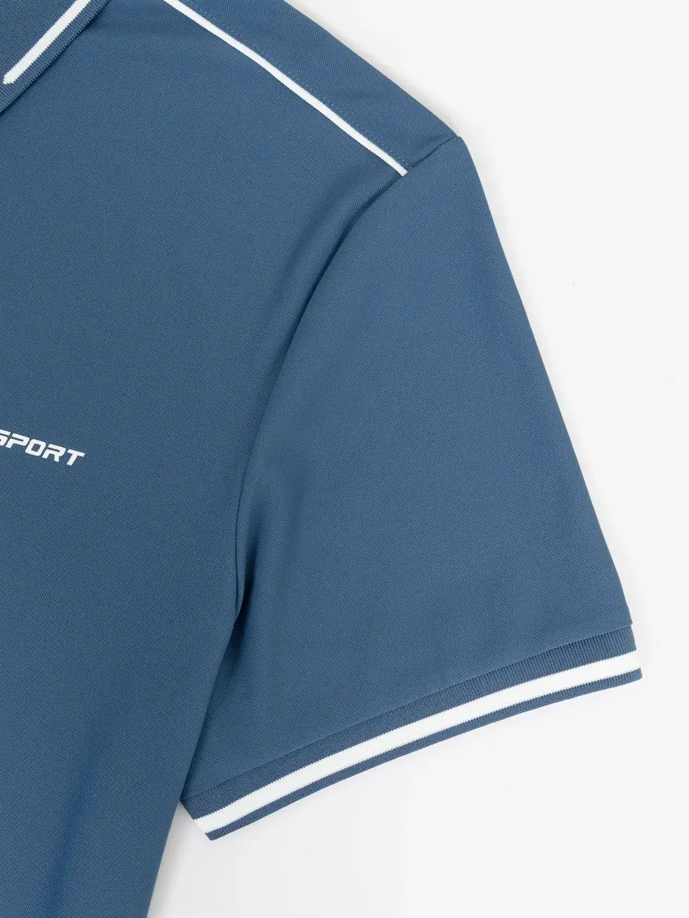 POLO THỂ THAO NAM PHỐI LÉ NỔI BẬT - Xanh than - M